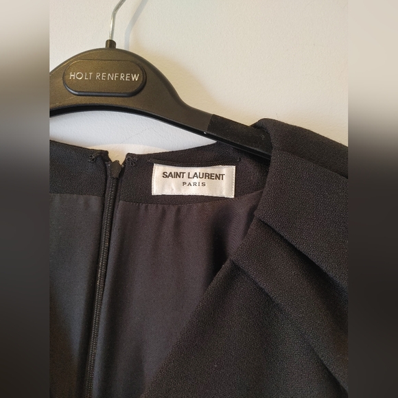 Saint Laurent 2016 Black Mini Dress Size IT 36 - Picture 4 of 6
